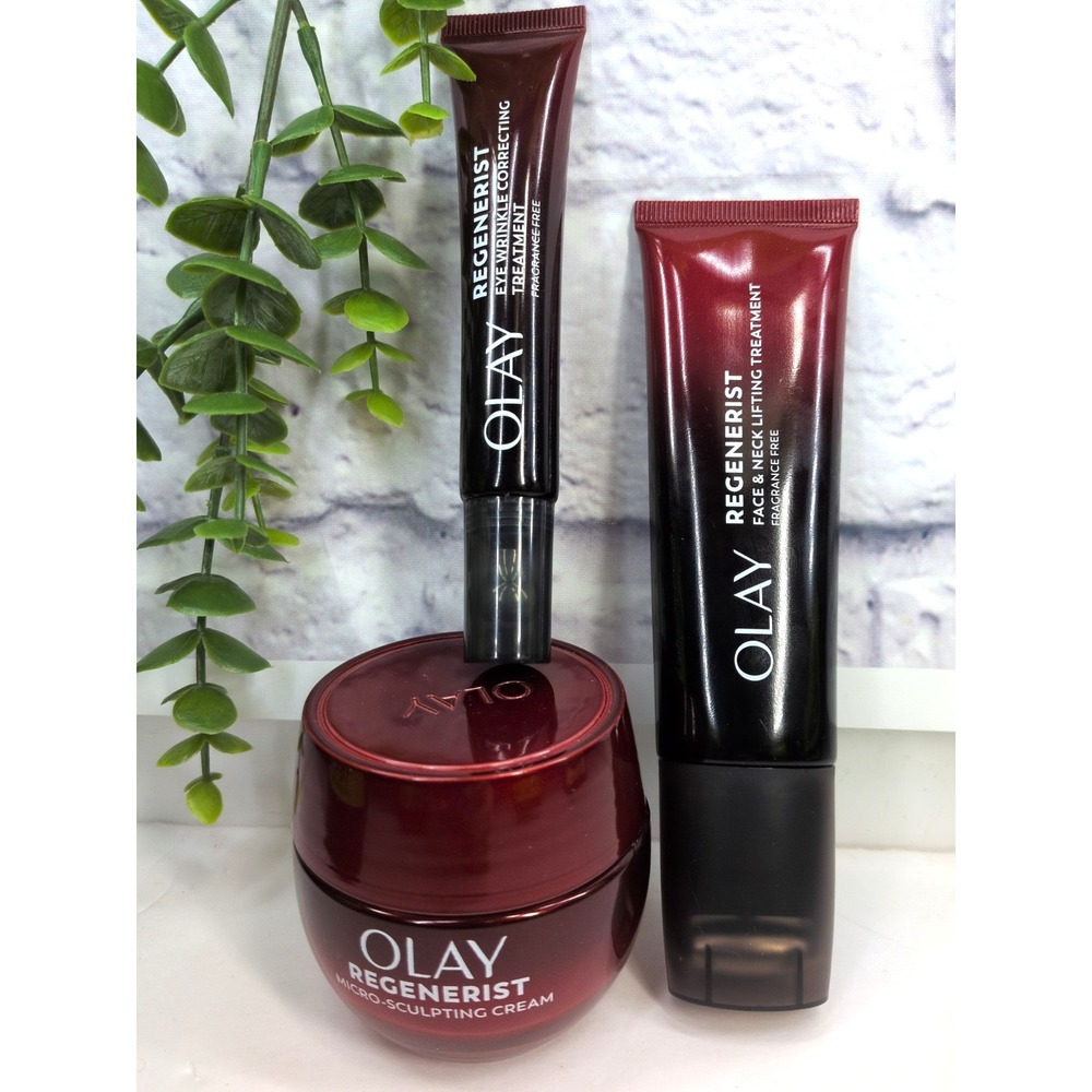 NEW 3🚨OLAY Regenerist Eye Wrinkle Correcting Treatment Face Neck Lifting Sculpt